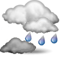 Občasné srážky, zhoršování počasí Forecast icon